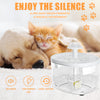 95oz/2.8L Pet Fountain, Electric Drinking Bowl Suitable for Multiple Pets, Colorless